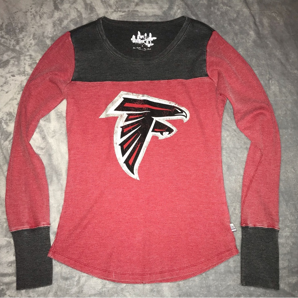 G-III Touch by Alyssa Milano Atlanta Falcons Women Distressed Thermal Top Size S